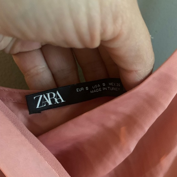 Zara Pink Maxi Dress with Slit satin effect - Picture 5 of 6